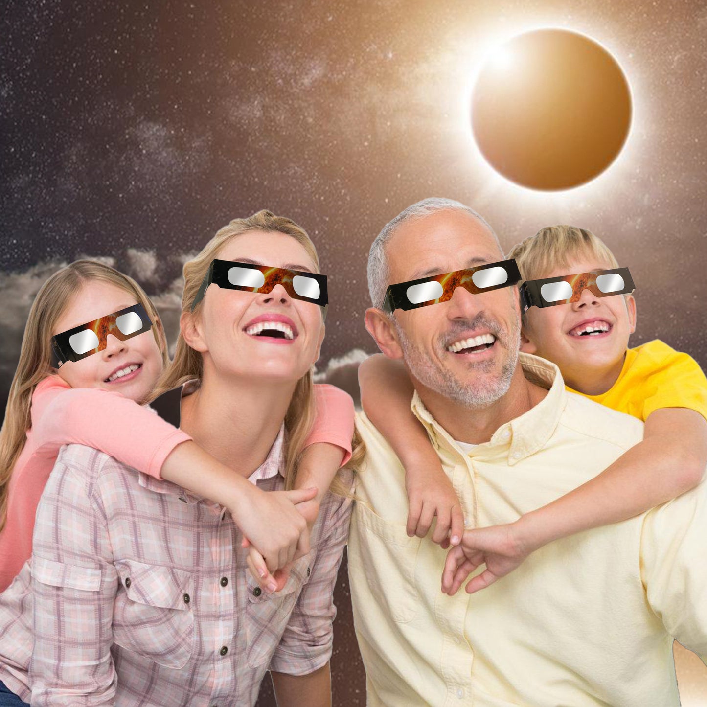 Biniki Solar Eclipse Glasses 2024 - CE & ISO Certified Safe Shades for Direct Sun Viewing(12 Packs)